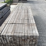 Ca. 80x Azobe Palen Fijnbezaagd Gepunt, 60x60mm, lengte 275cm